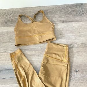 Limited edition gold pants n bra